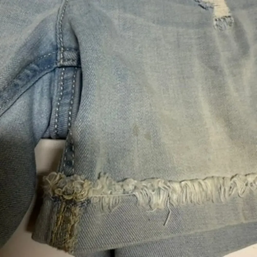 Justice Girls Denim Jean Midi Shorts Light Wash Cuffed‎ Size 12